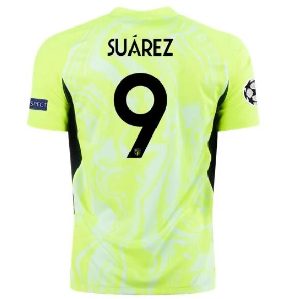 Atletico Madrid Football Kit Third Soccer Jersey LUIS SUÁREZ #9 2020/21